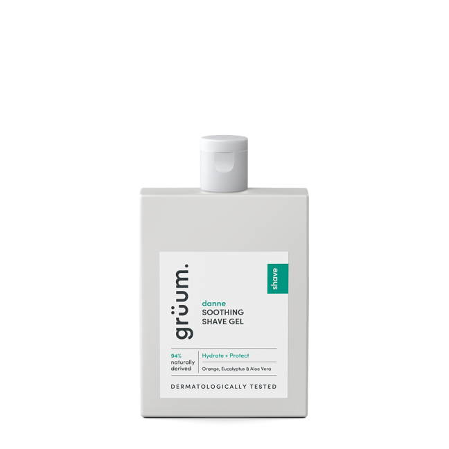 Soothing shave gel bottle front view