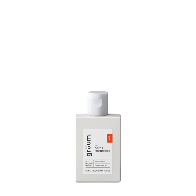 White moisturizer bottle with product label.