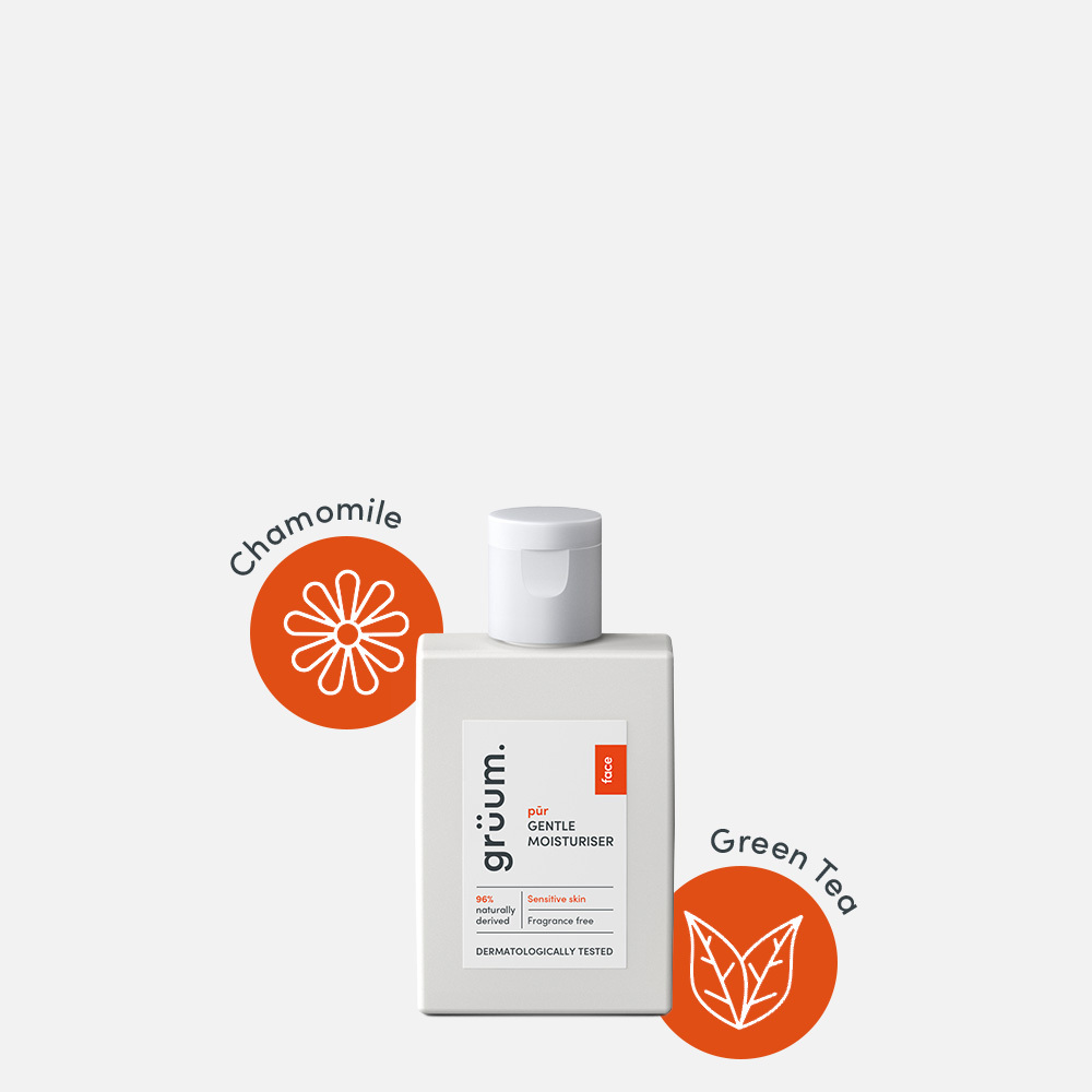 Bottle of gentle moisturizer.