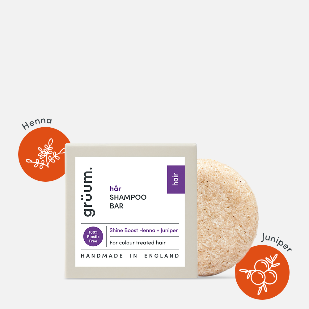 Shampoo bar with henna and juniper