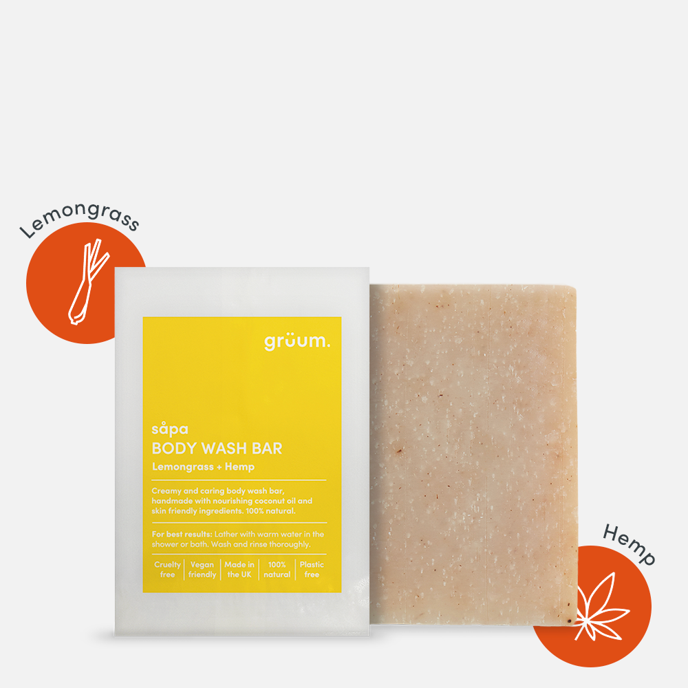 Lemongrass hemp body wash bar