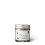 Yellow clay mask in glass jar