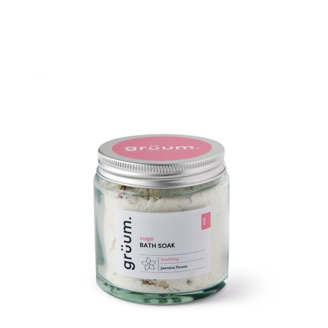 Jar of bath soak product