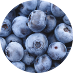 Close-up of fresh blueberries.