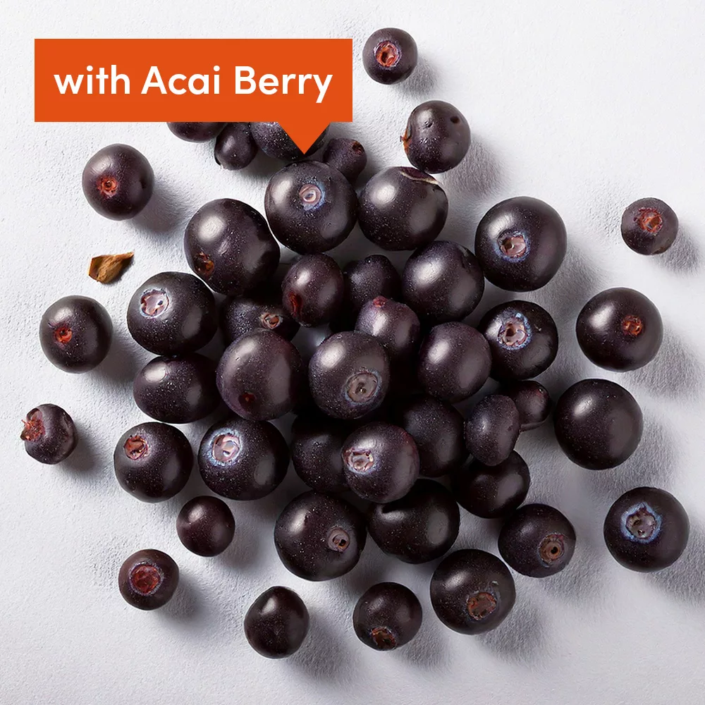 Pile of acai berries on table.