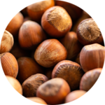 Close-up of hazelnuts