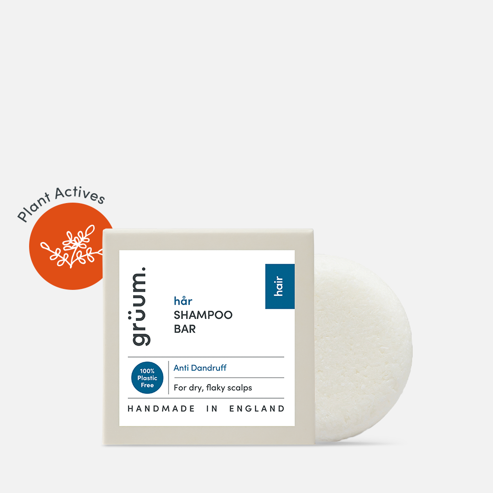 Shampoo bar with packaging.