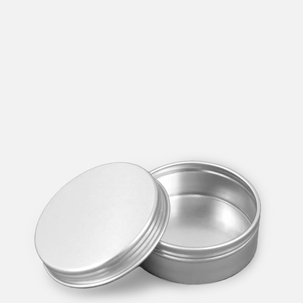 Open metal tin container