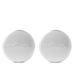 Two metal tins with gruum logo