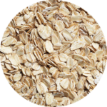 Close-up of raw oats.