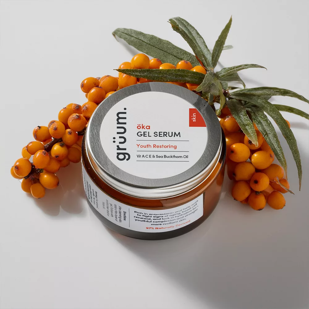 Gel serum with sea buckthorn berries