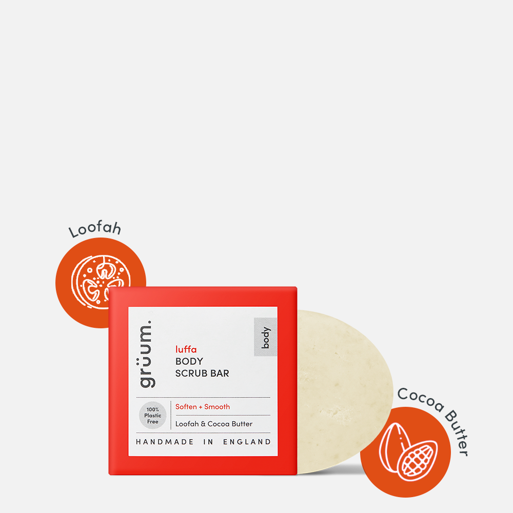 Luffa body scrub bar packaging