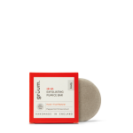 Exfoliating pumice bar in red packaging.