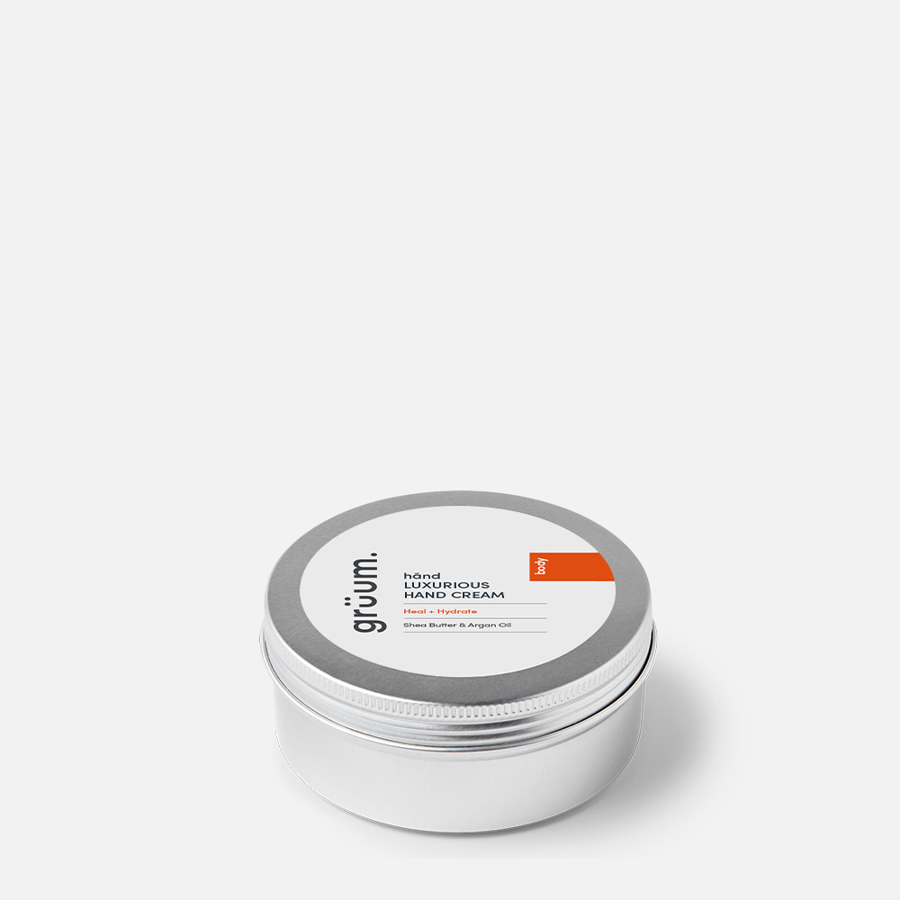 Silver tin of hand cream