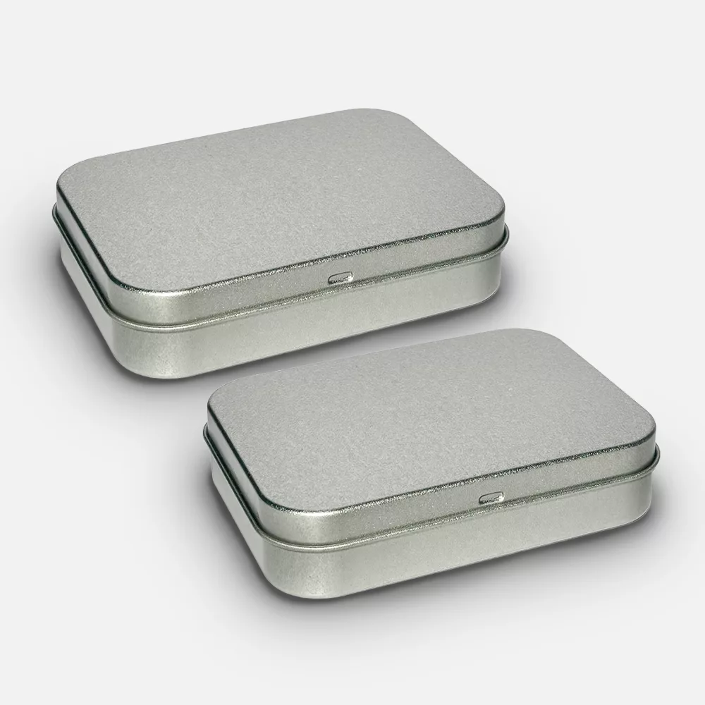 Two metal tins