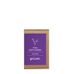 Lavender bath fizzers packaging