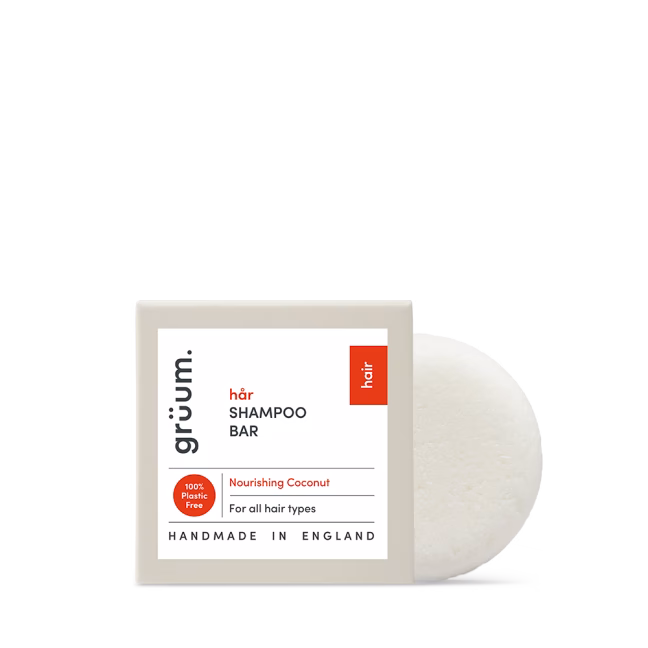 Coconut shampoo bar packaging