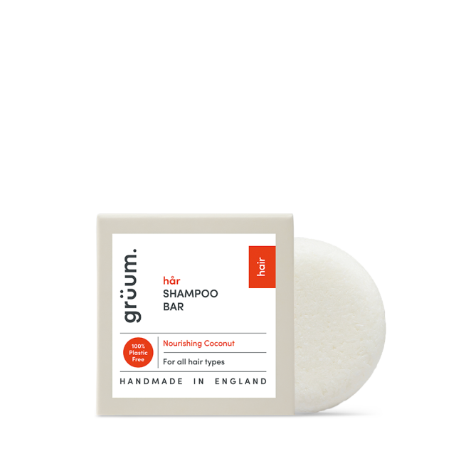 Coconut shampoo bar packaging