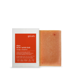 Orange body wash bar and packaging.
