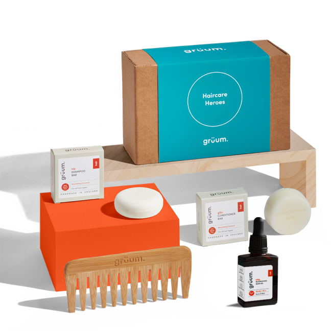 Haircare products on display.