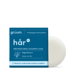 Blue shampoo bar packaging and white bar