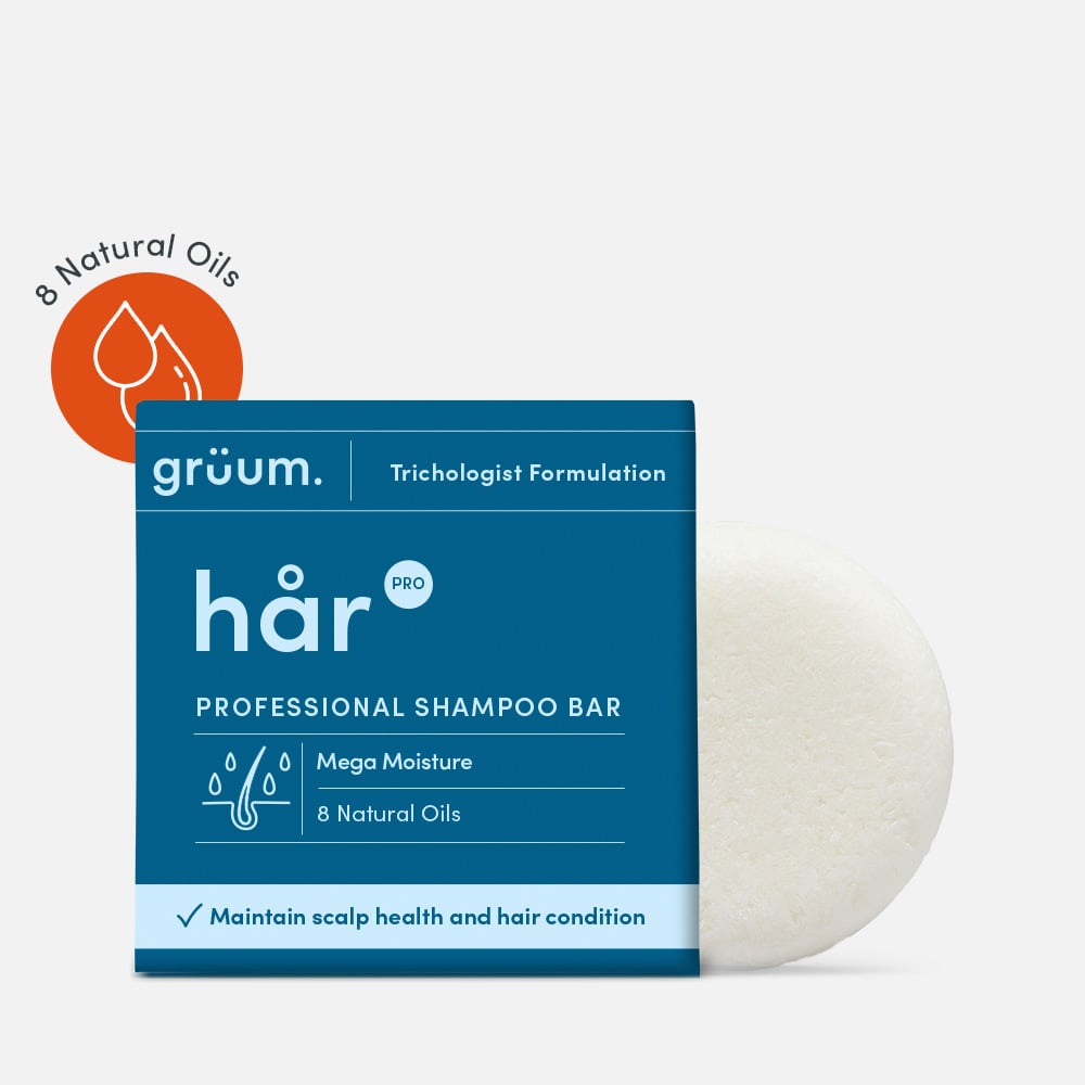 Shampoo bar packaging with natural oils.