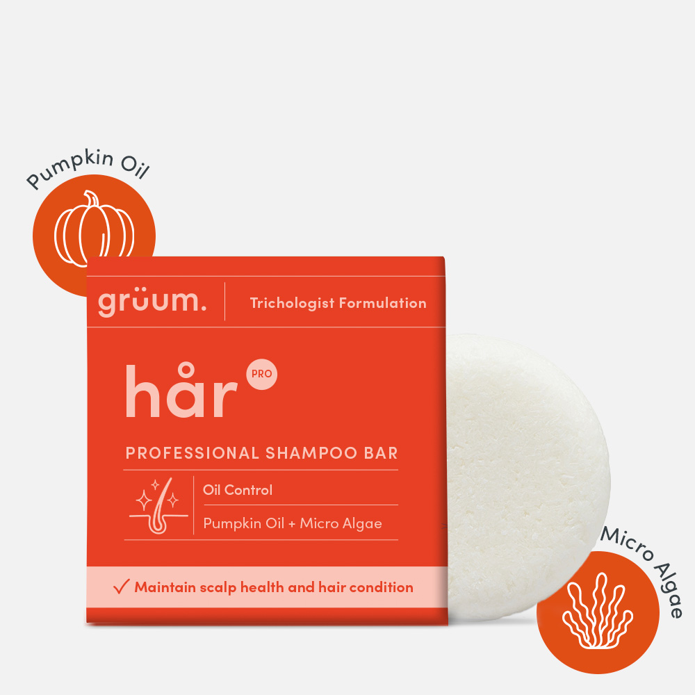 Professional shampoo bar with pumpkin oil.