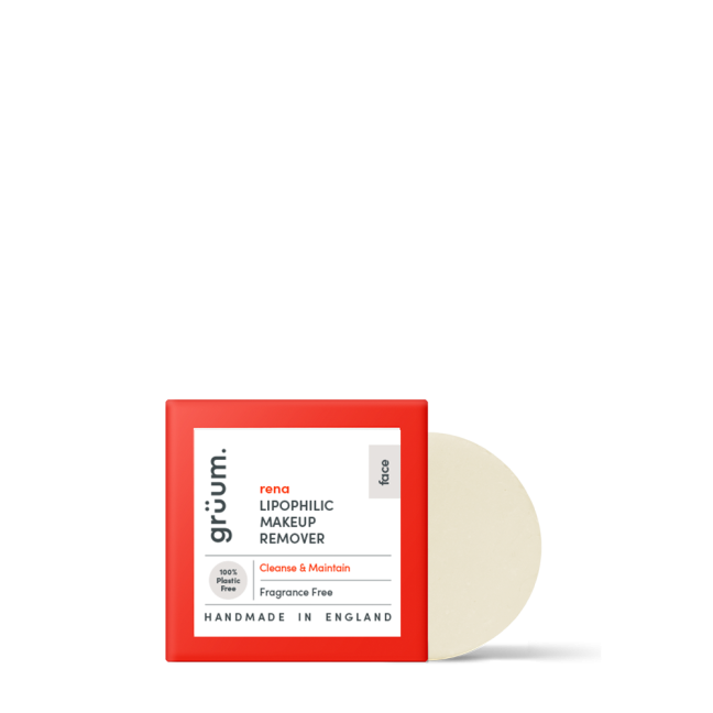 Red soap packaging with white label