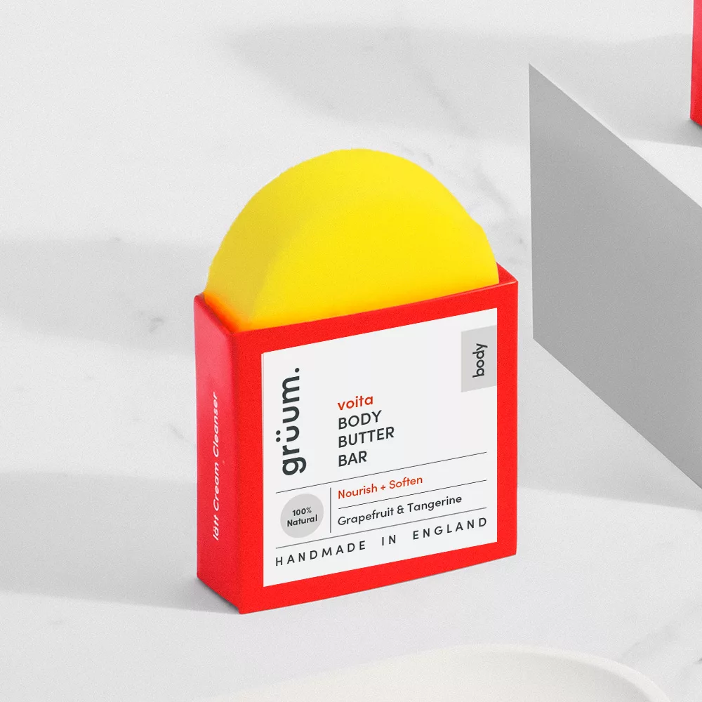 Yellow and red body butter bar