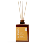 vädra Reed Diffuser Set – The Fire Within variant in eco-friendly packaging with recyclable glass jar and biodegradable rattan reeds.