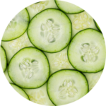 Close-up of sliced cucumbers