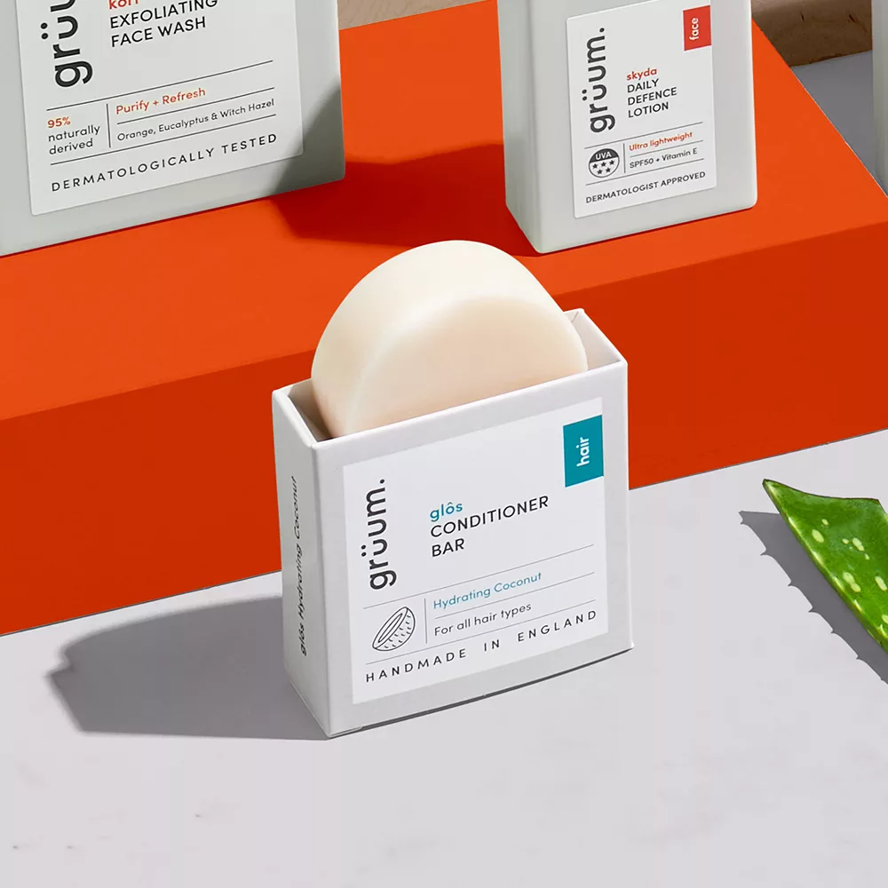 Gruum conditioner bar in packaging