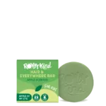 Green apple-scented kids soap bar.