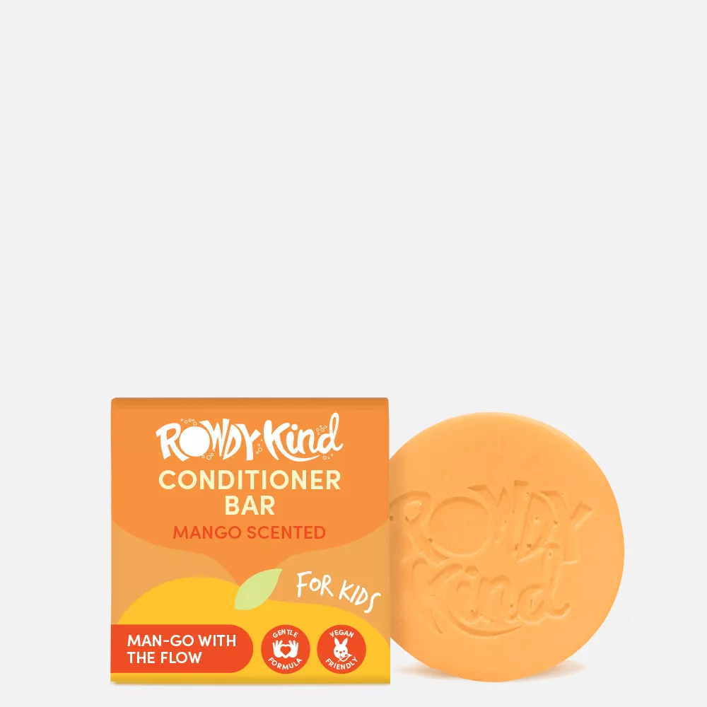Mango scented conditioner bar for kids.