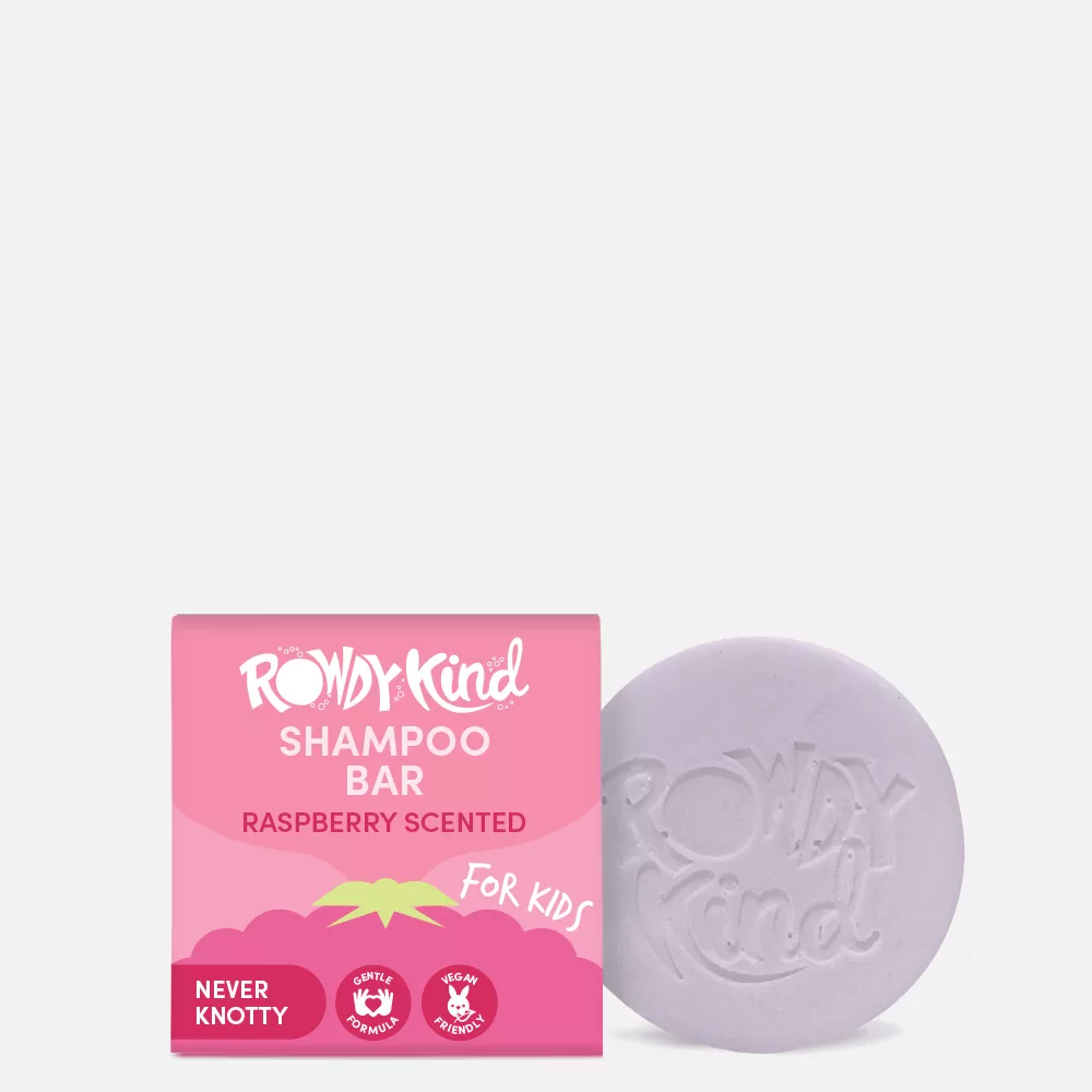 Raspberry scented kids shampoo bar