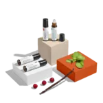 Essential oils with berries and mint.