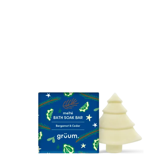 Christmas tree shaped bath soak bar