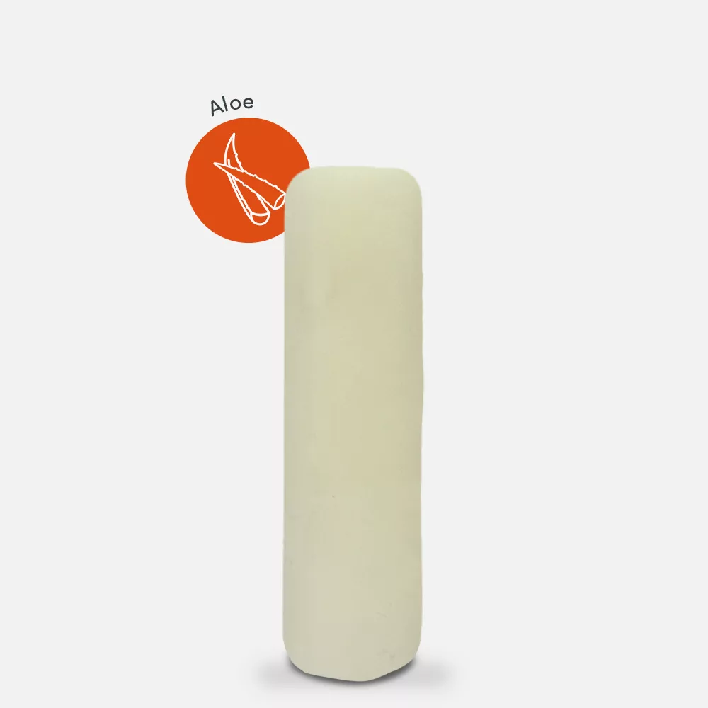 White cylindrical aloe product