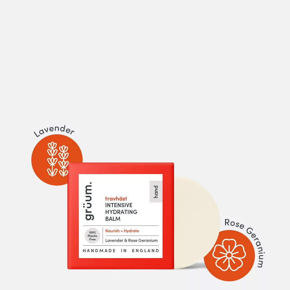 Grüum intensive hydrating balm package.