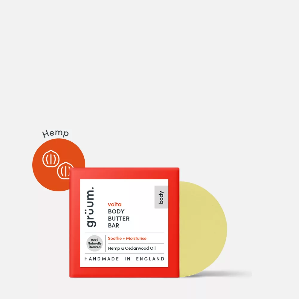 Hemp body butter bar packaging