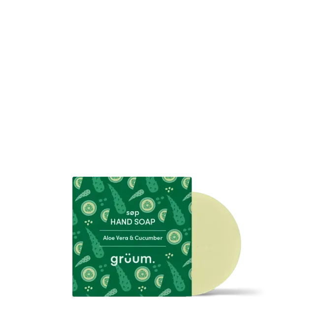 Green boxed hand soap with aloe and cucumber