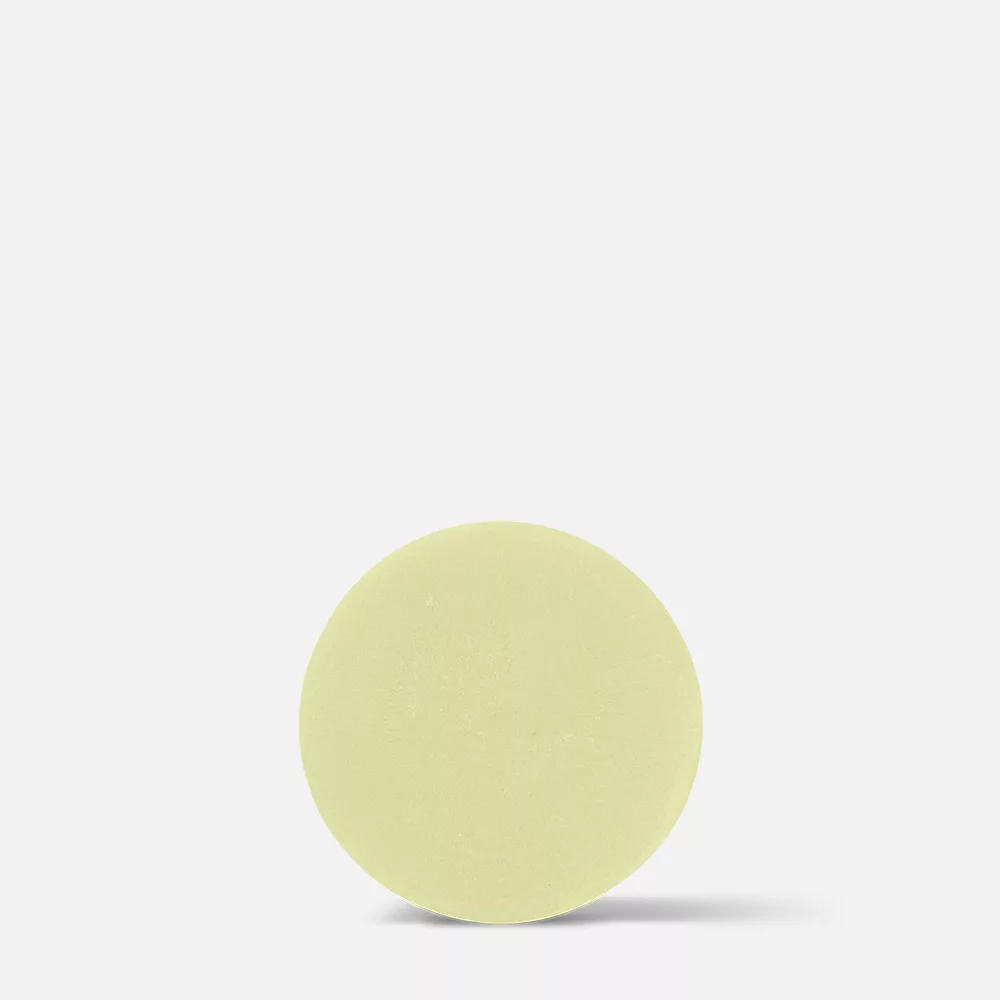 Round beige soap bar