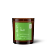 Soy wax candle in glass jar