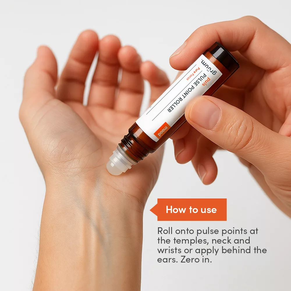 Person applying roller on wrist