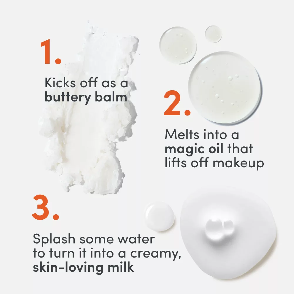 Three-step makeup remover process