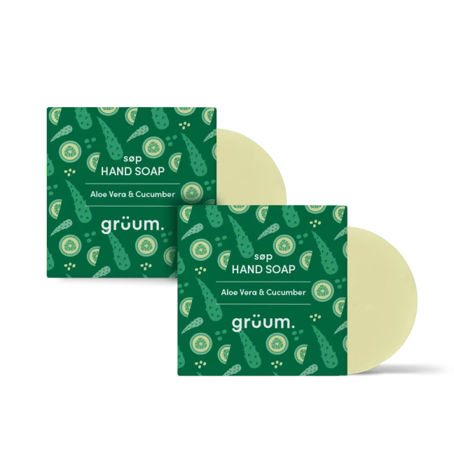 Two packages of aloe cucumber hand soap.