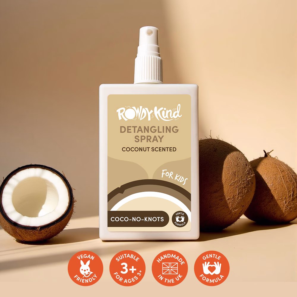 Coconut scented detangling spray for kids