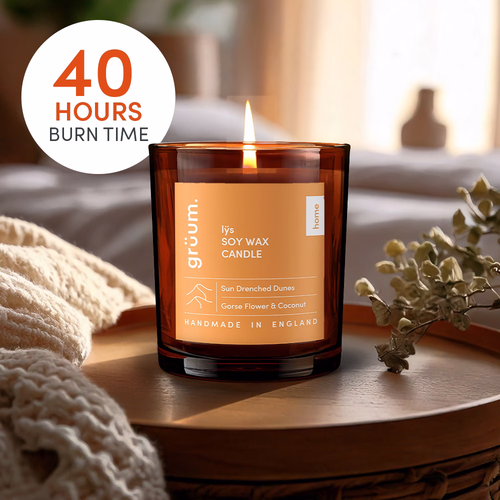 Candle with 40 hours burn time.
