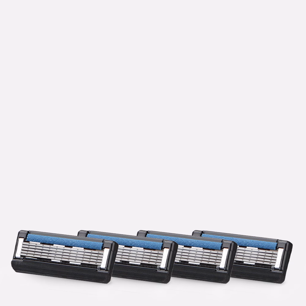 Four razor blade cartridges
