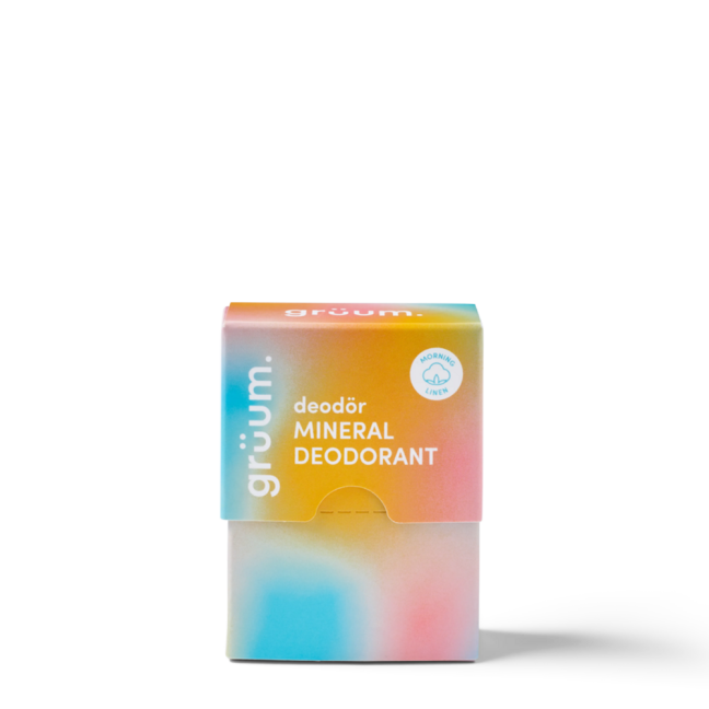 Colorful deodorant packaging front view